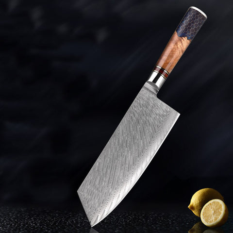 Kiba Damascus Chukabocho - Cleaver