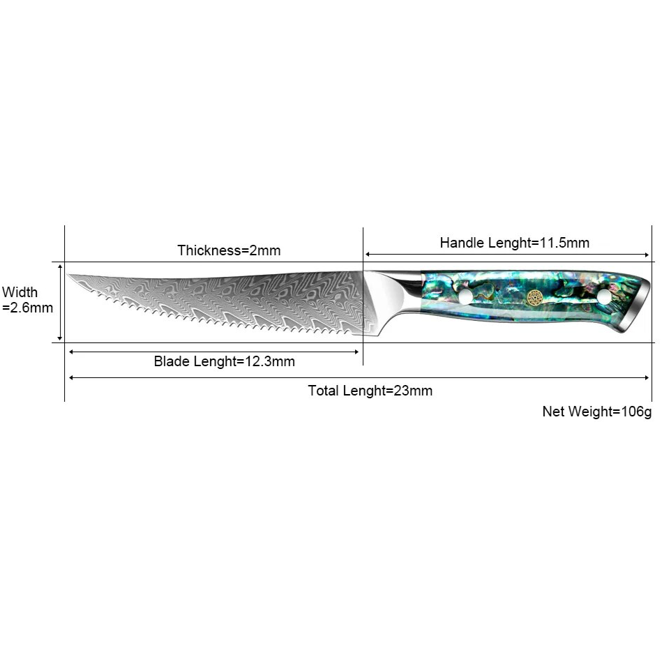 Aonami Damascus Steak Knife Bundle