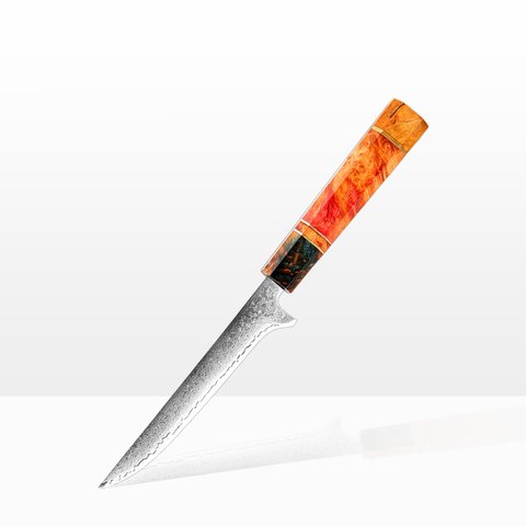 Mahou Damascus Honesuki - Boning Knife